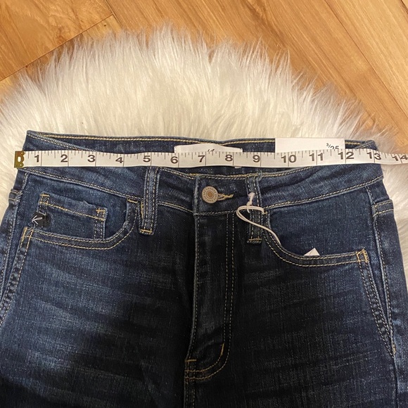 KanCan Dark Blue Distressed Flare Jeans - Picture 4 of 5